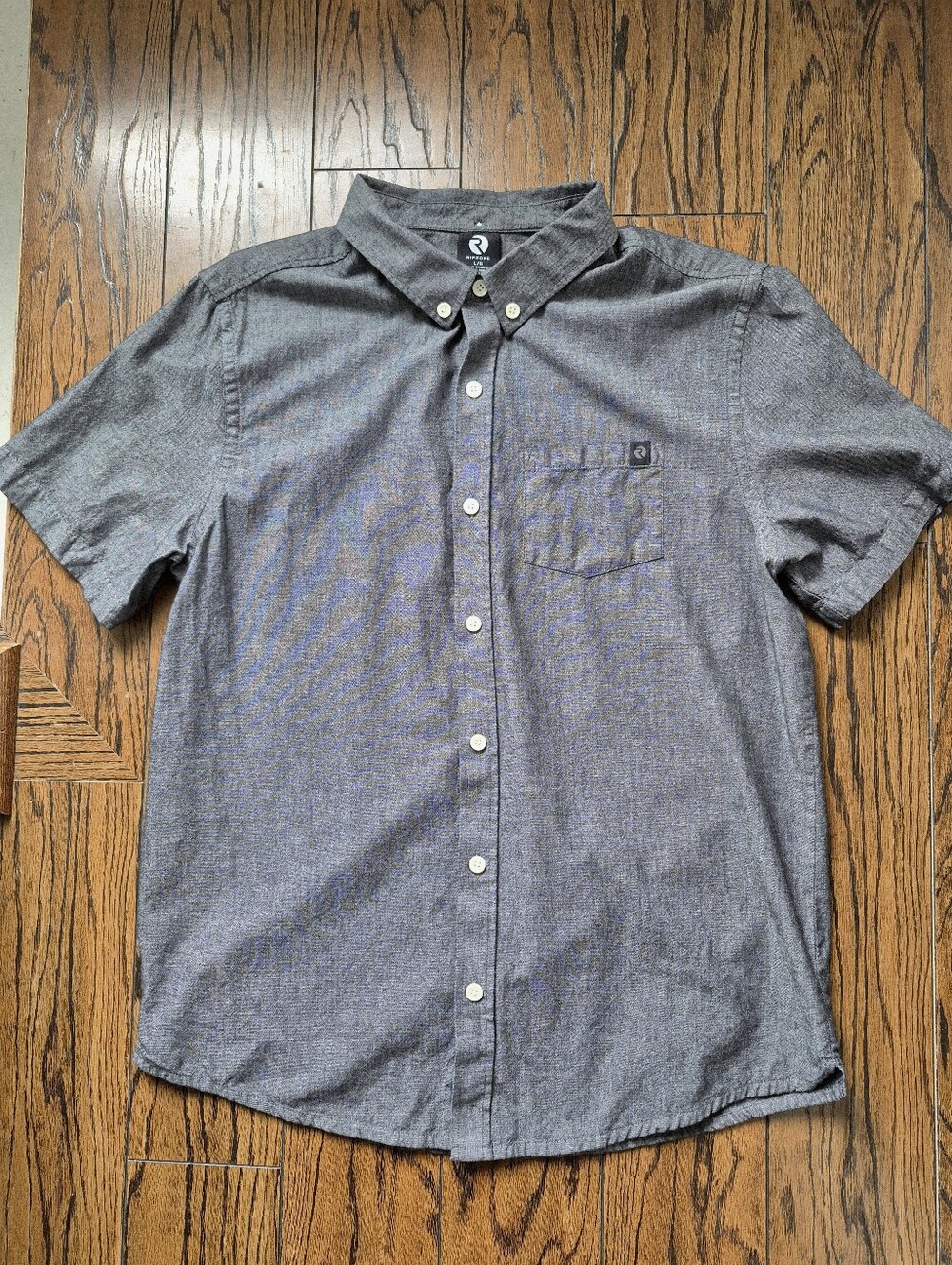 Ripzone L Shirt with Collar - Large Men's Button Up - T-Shirt - Gray